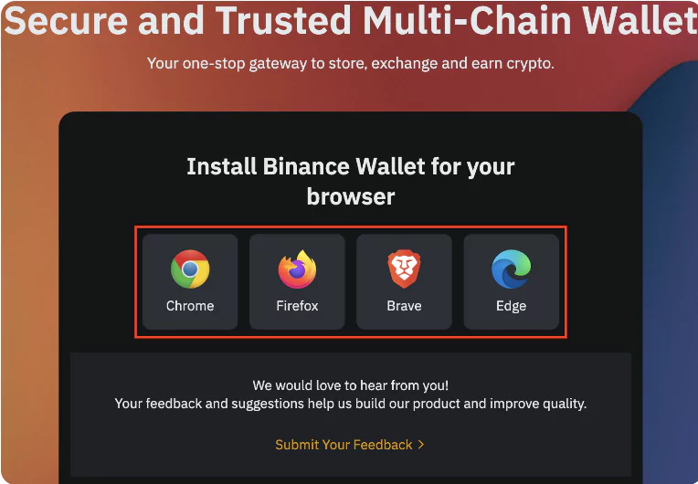 نصب کیف پول بایننس
